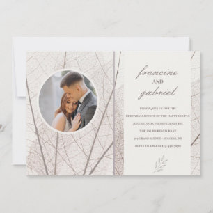 Opaque Blätter Foto Probe Abendessen Party Einladung