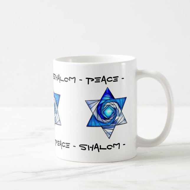 Opaque Stared Glass Magen David Kaffeetasse (Rechts)
