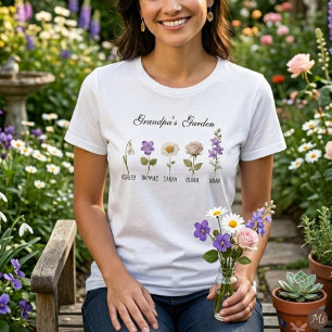 Opa's Garten 5 Florale Geburtsmonats-Blument-Shirt T-Shirt