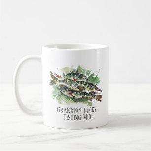 Opa's Glücksfischermug Hecht und Barsch Kaffeetasse
