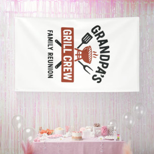 Opa's Grill-Crew Familien-BBQ-Wiedervereinigung- Banner