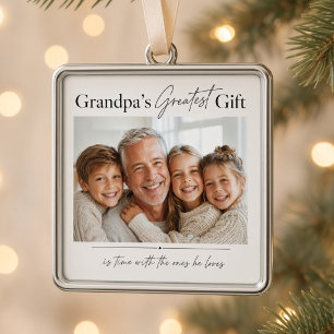 Opa's größtes Geschenk Personalisierte Enkelkinder Ornament Aus Metall