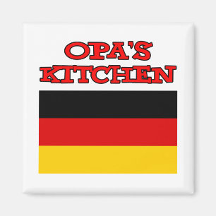 Opa's Kitchen Großvater Deutsche Flagge Magnet