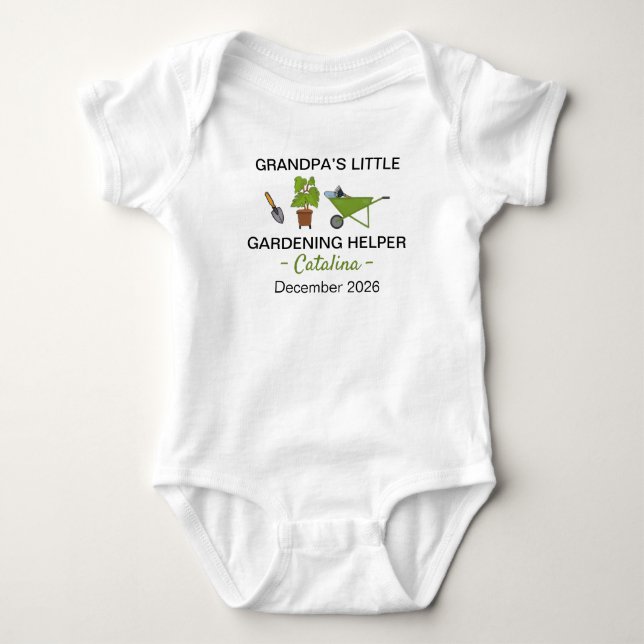 Opa's Kleiner Gartenhelfer - Yard Worker Baby Strampler (Vorderseite)