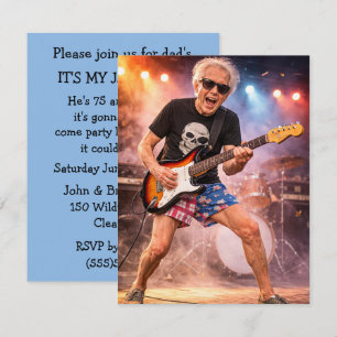 Opa's Rockstar-Party Digital-Download-Einladung Einladung