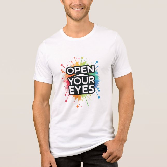 👁 OPEAN YOUR EYES – See Beyond the Ordinary Tri-Blend Shirt (Vorderseite)