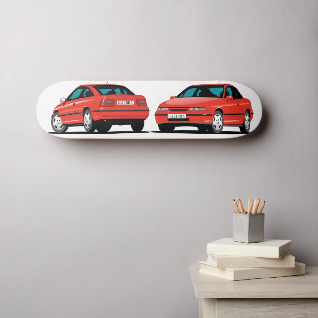 Opel Calibra-Rot Skateboard (Wandkunst (Horz))
