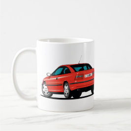 Opel Calibra, rot vorne und hinten Tasse