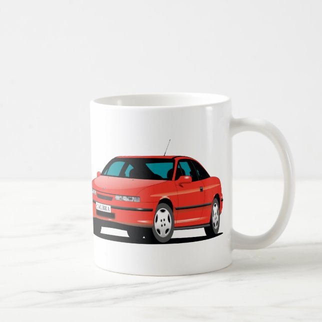 Opel Calibra, rot vorne und hinten Tasse (Rechts)
