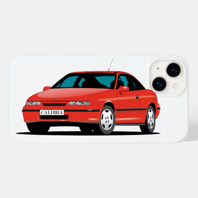 Opel Calibra rote Vorderseite Case-Mate iPhone Hülle (Rückseite (Horizontal))