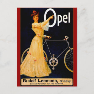 Opel Fahrräder Vintage-Werbung Postkarte
