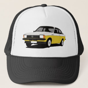 Opel Kadett GT/E Coupé weiß-gelb Truckerkappe