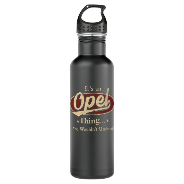 Opel Name Water Flasche Geschenk Edelstahlflasche (Vorderseite)