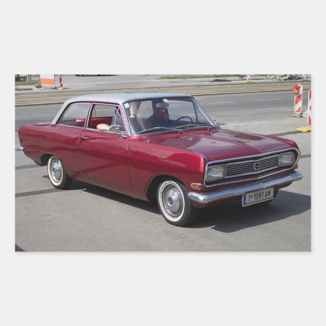 Opel Rekord 1900 Rechteckiger Aufkleber (Vorderseite)