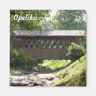 Opelika Alabama Covered Bridge Foto Magnet