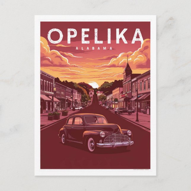 Opelika, Alabama Postkarte (Vorderseite)
