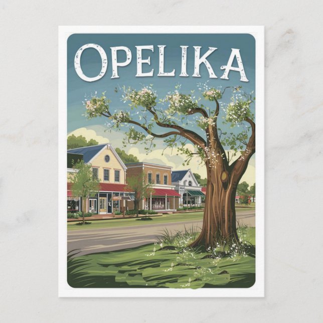 Opelika, Alabama Postkarte (Vorderseite)