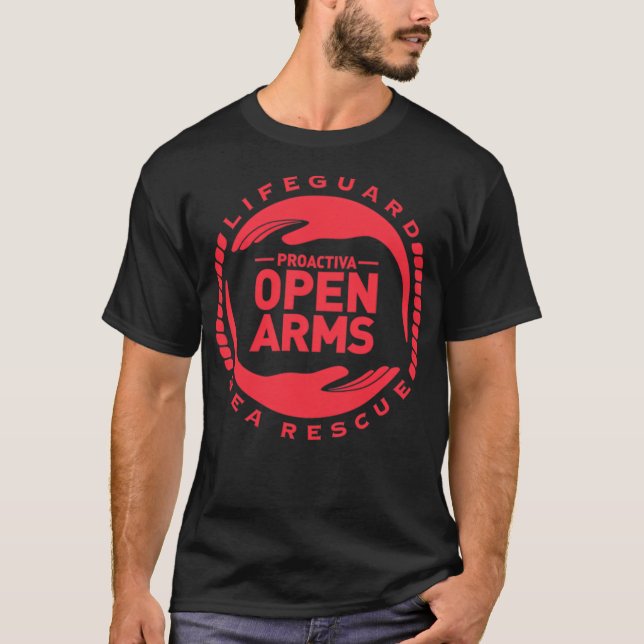 Open Arms 2021 Grau - Guardiola de Arménées T-Shirt (Vorderseite)