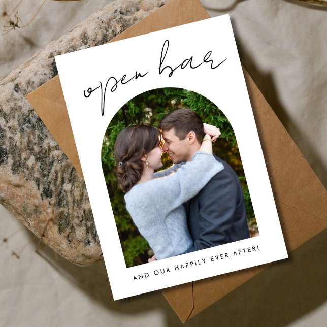 Open Bar Funny Foto Wedding Save The Date (Open Bar Funny Photo Wedding Save The Date)