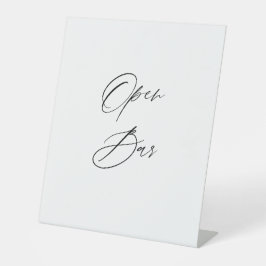 Open Bar Hochzeitsschild | Bar Tischschild Sockelschild