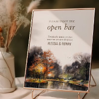 Open Bar Wedding Sign Digital oder gedrucktes Post