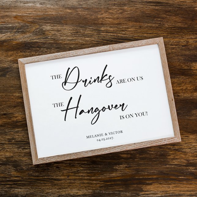 Open Bar Wedding Sign Poster (Von Creator hochgeladen)