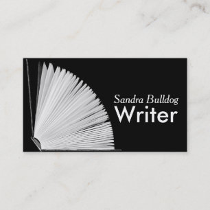 Open Book AUTHORS & WRITERS Business Card Visitenkarte
