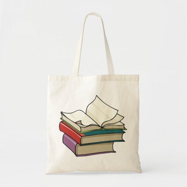 Open Book Tote Bag Tragetasche (Vorne)