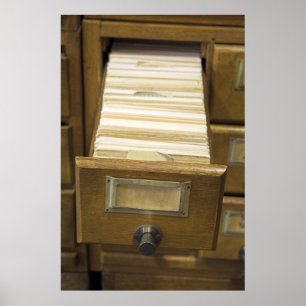Open Card Catalog Poster