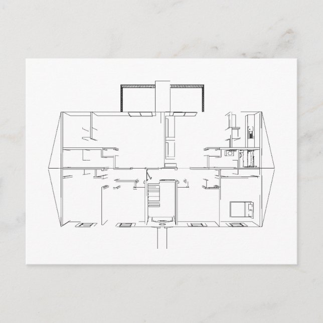 Open Floorplan Drawing: Postkarte (Vorderseite)