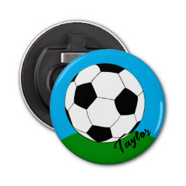Open for Soccer Fans Mit Monogramm /Football Party Flaschenöffner