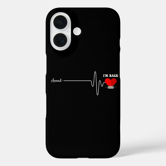 Open Heart Bypass Operation Herzinfarkt Überlebend Case-Mate iPhone Hülle (Rückseite)
