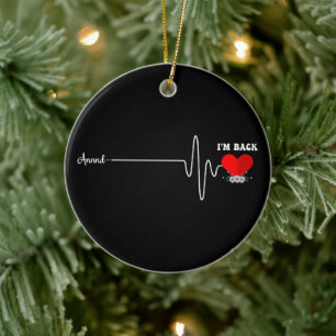 Open Heart Bypass Operation Herzinfarkt Überlebend Keramik Ornament