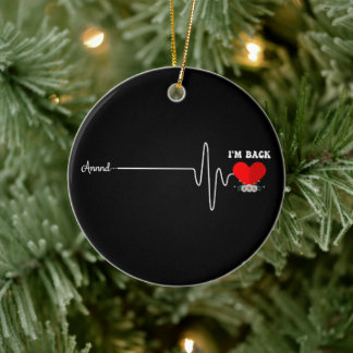 Open Heart Bypass Operation Herzinfarkt Überlebend Keramik Ornament