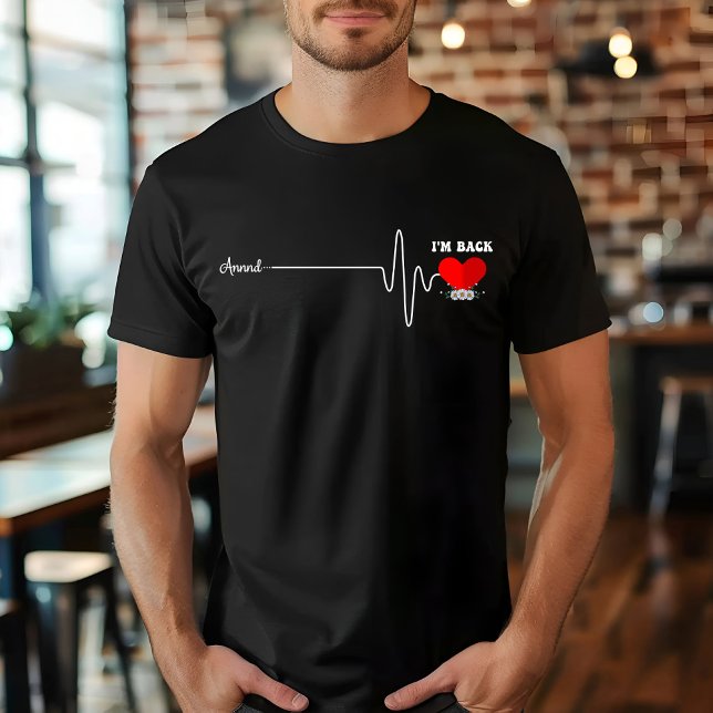 Open Heart Bypass Operation Herzinfarkt Überlebend T-Shirt (Von Creator hochgeladen)