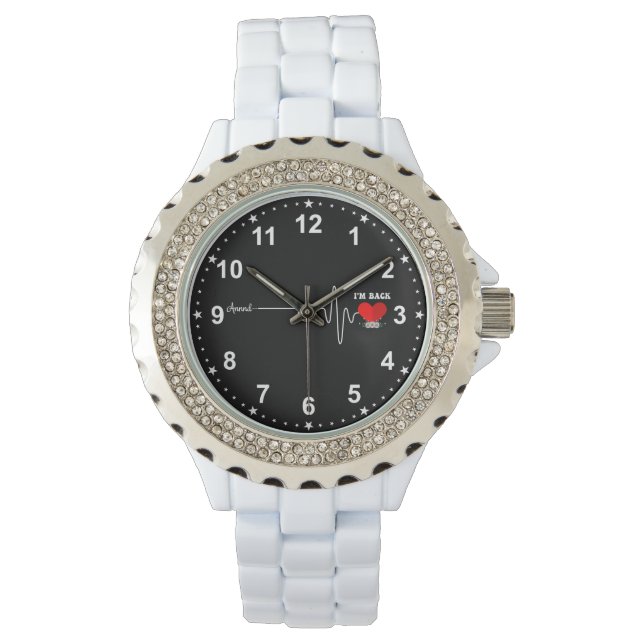  Open Heart Bypass Surgery Heart Attack Survivor Armbanduhr (Vorderseite)