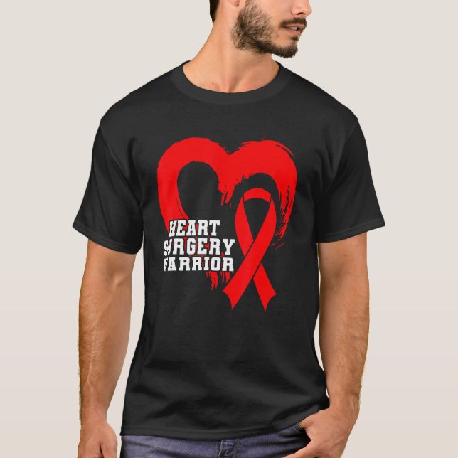 Open Heart Operation Bypass Awareness Heart Su T-Shirt (Vorderseite)