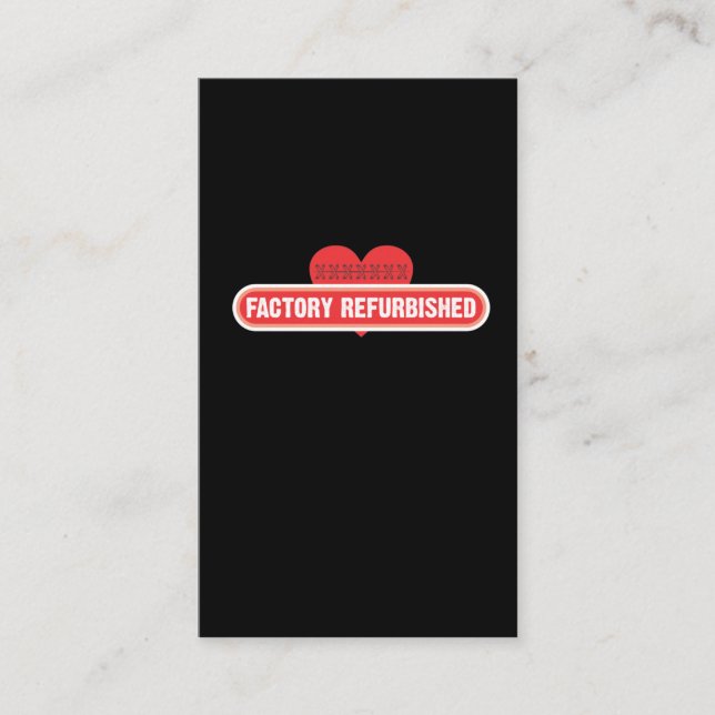 Open Heart Operation Erholung Gut Umgehung Visitenkarte (Vorderseite)