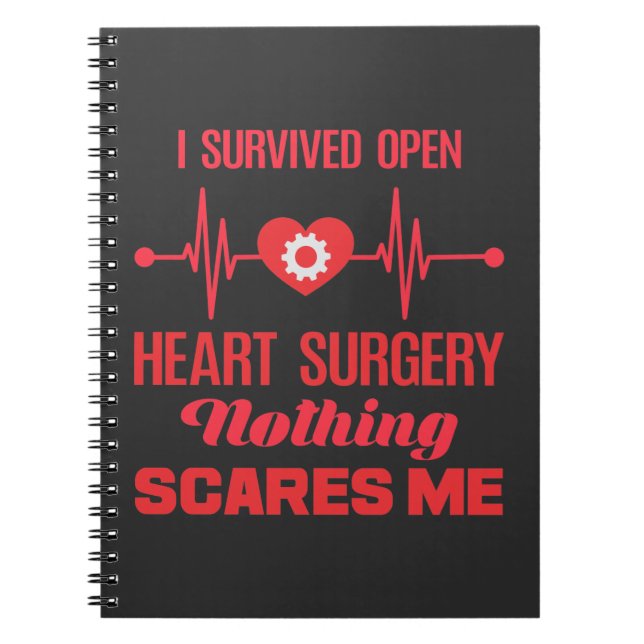 Open Heart Operation Survivor Get Well Erholung Notizblock (Vorderseite)