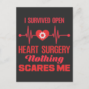 Open Heart Operation Survivor Get Well Erholung Postkarte