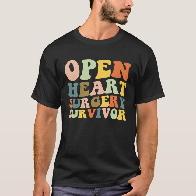 Open Heart Surgery Survivor Heart Surgery Recovery T-Shirt (Vorderseite)
