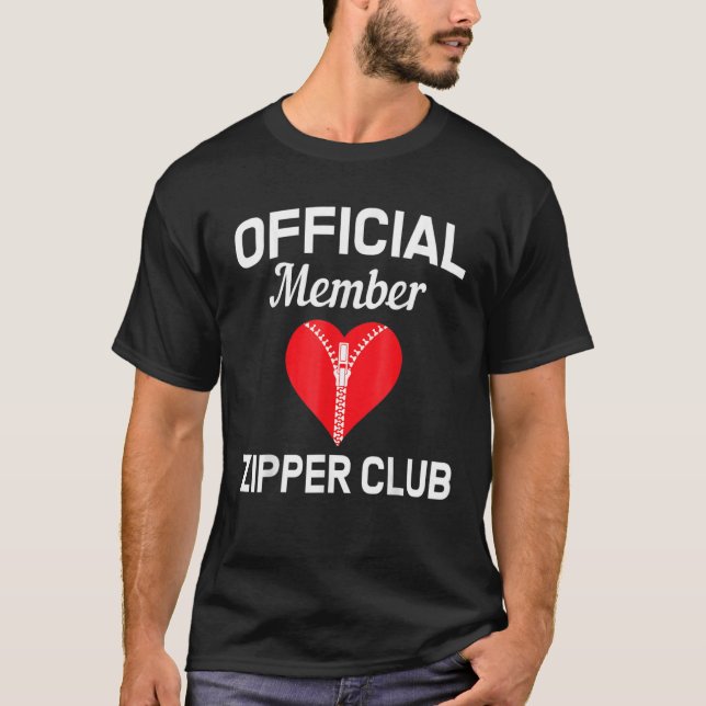 Open Heart Surgery Zipper Club Bypass Get Well Rec T-Shirt (Vorderseite)