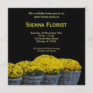 Open House Florist Business Einladung