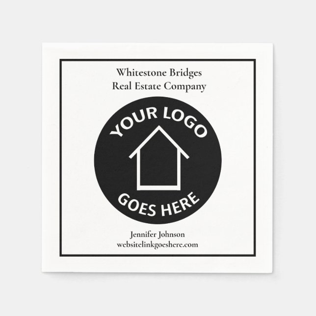 Open House für Real Anwesen Company Custom Realty  Serviette (Vorderseite)