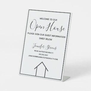 Open House Real Anwesen Agent Custom Realty Compan Sockelschild