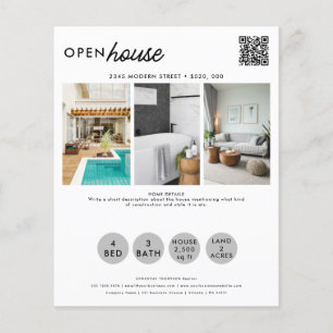 Open House Real Anwesen Nur Marketing Foto aufgeli Flyer