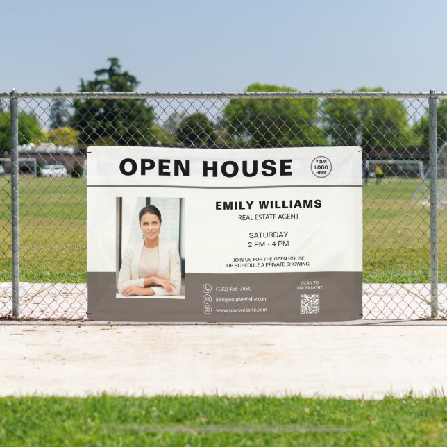 Open House Real Estate Logo QR Promotional Banner (InSitu)