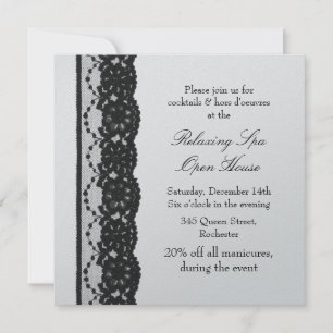 Open House Silver French Lace Einladung
