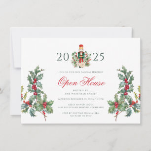 Open-House-Weihnachtsfeier Rote Beeren Weihnachten Einladung