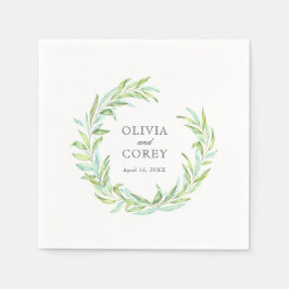 Open Laurel Wreath Wedding Serviette